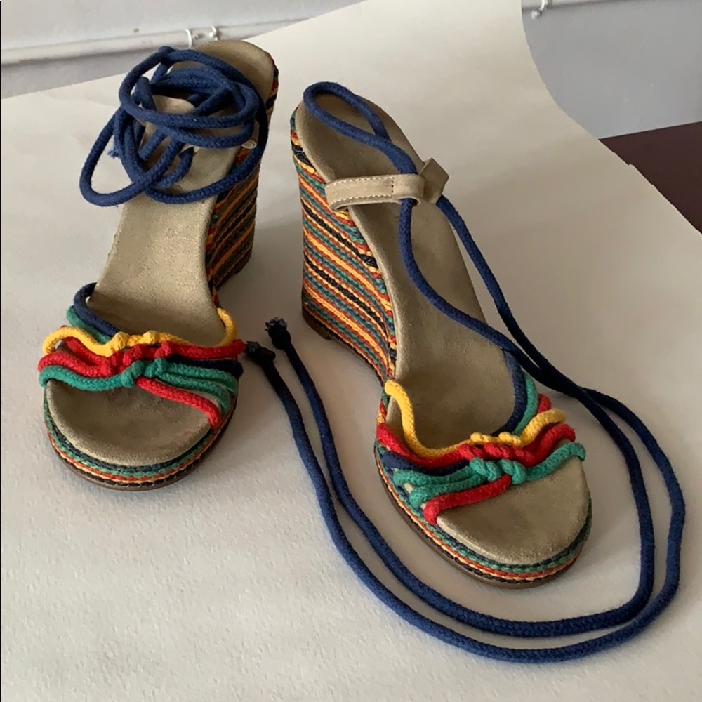 Gianni Bini Vintage Rainbow Rope Sandals